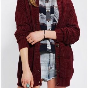 Urban Outfitters BDG burgundy cardigan